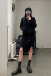Boris Bidjan Saberi cotton skirt German handmade comfortable WSKIRT 2 F0401T-HEI black